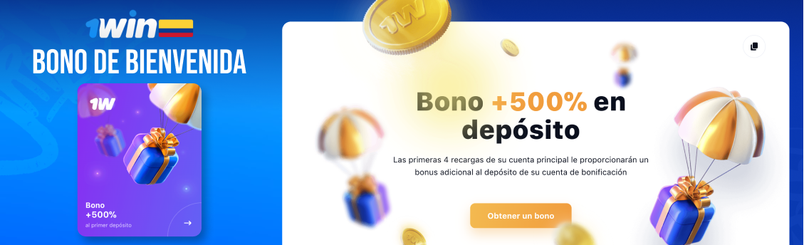 1Win bono bienvenida casino 500% depósitos