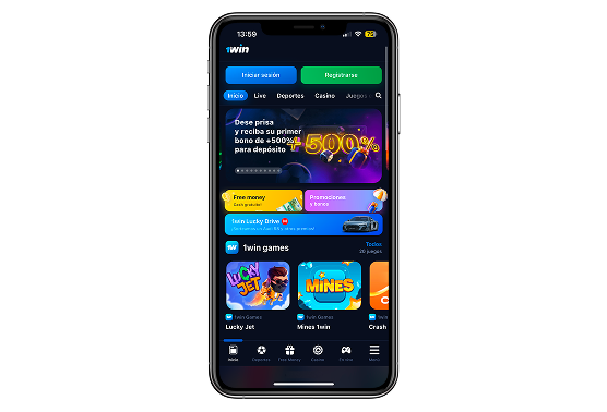 Visite el sitio web 1win