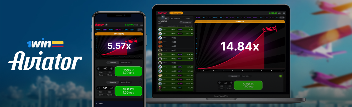 Aviator 1Win: juego de crash en línea