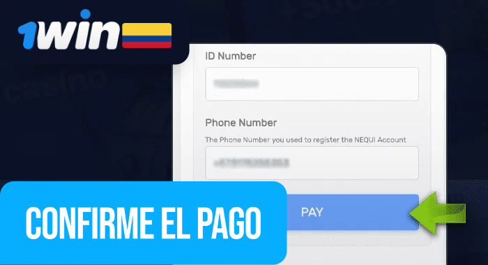 Confirme el pago en la página del banco